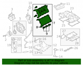 Крышка клапанная правая Land Rover Discovery 17-20 3.0