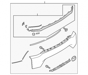 Накладка двери багажника нижняя Mazda CX-9 16-23 под keyless