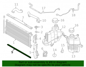 Garnitură inferioară radiator Mini Cooper 25-26 2.0