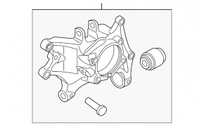 Цапфа задняя левая Kia Sorento 22-26 AWD HEV, PHEV