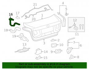 Петля крышки багажника левая Lexus LS460 LS600h 07-17
