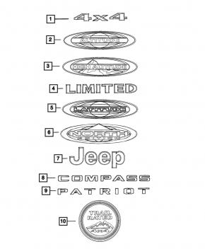 Эмблема PATRIOT двери передней левой Jeep Patriot 11-17