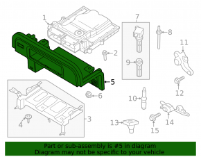Кронштейн блока ECU Ford Edge 19-24 2.0T пластик