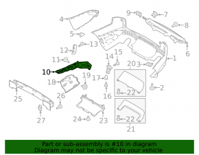 Крепление заднего бампера правое Land Rover Range Rover Sport 14-18