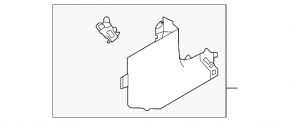 Ornamente montan față dreapta jos negru pentru Land Rover Range Rover Velar 18-20