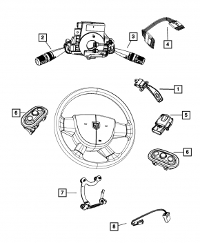 Подрулевой переключатель левый Chrysler 200 11-14 под птф, auto