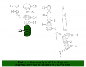 Пружина передняя левая Audi A6 C8 19-25 Standard