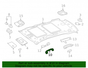 Ручка потолка передняя левая Mercedes GLS-class X166 13-19 серая