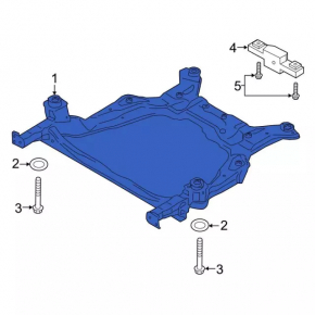 Подрамник передний Ford Edge 15-24 2.0T ржавый, микротрещины С/Б