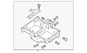 Полуподдон масляный Nissan Altima 19-22 2.5