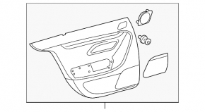 Capacul ușii, cartela din spate dreapta VW CC 08-17 bej