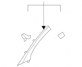 Накладка передней стойки правая Audi Q7 4L 10-15 серая