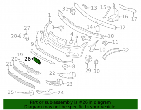 Площадка переднего номера BMW X5 F15 14-18
