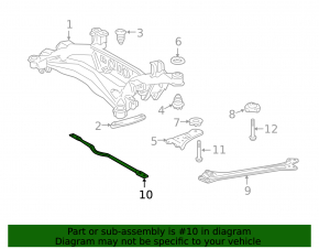 Распорка заднего подрамника Lexus GS350 GS430 GS450h 06-11