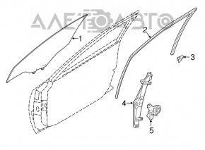 Стекло двери передней правой Nissan Maxima A36 16-23 триплекс