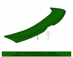 Спойлер крышки багажника Nissan Versa 12-19 usa с стоп сигналом