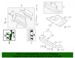 Дефлектор радиатора правый Ford Fusion mk5 13-16 2.5