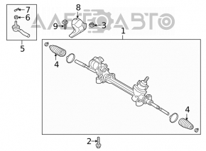 Рулевой наконечник левый Toyota Camry v70 18-24