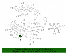 Заглушка буксировочного крюка переднего бампера правая Lexus RX400h 06-08