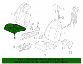 Пассажирское сидение Honda Civic X FC 16-19 4d без airbag, механич, ткань черн
