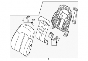 Пассажирское сидение Hyundai Sonata 15-17 с airbag, механич, ткань беж, под химчистку