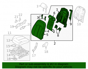 Пассажирское сидение Hyundai Sonata 15-17 с airbag, механич, ткань беж, под химчистку