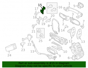 Петля двери верхняя передняя левая VW Jetta 11-18 USA