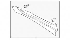 Ornamente console centrale stânga pentru Lincoln MKZ 17-20, piele neagră, pete