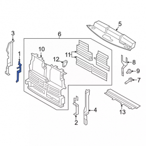 Deflectorul radiatorului dreapta Ford Edge 19- 2.0T 2.7T