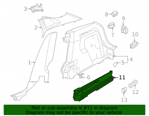 Кронштейн пола багажника левый Volkswagen ID.4 21-22