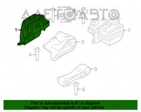 Подушка двигателя левая Mini Cooper F56 3d 14-23 1.5t акпп