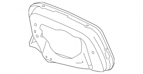 Carcasă oglindă stânga pentru BMW 5 F10 14-16 cu BSM