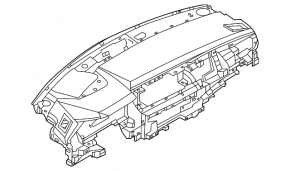Bord Nissan Rogue 24-26 gri deschis, fabricat în SUA, fără airbag