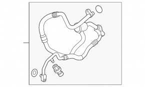Tubul de aer condiționat condensator-compresor Chevrolet Camaro 16- 6.2 SS