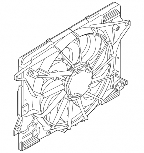 Диффузор кожух радиатора голый Ford Escape MK4 20-22 1.5T