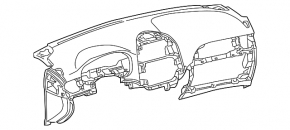 Torpedo fără airbag frontal Toyota Sienna 11-14, negru cu gri