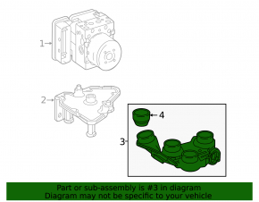 Suport ABS ABS Mercedes Clasa C W205 15-21 mai jos