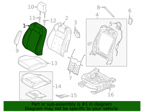 Пассажирское сидение Ford Mustang mk6 15-23 без airbag, купе, кожа