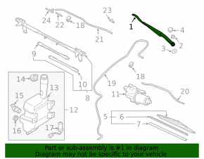 Поводок дворника левый Mazda6 03-08