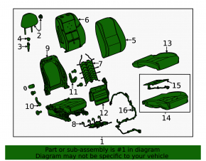 Пассажирское сидение Chevrolet Impala 14-20 ткань, черн