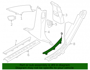 Prag ușă spate dreapta pentru BMW X7 G07 19-26 cromat cu iluminare din spate pentru 7 locuri, M-Sport