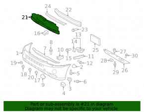 Абсорбер переднего бампера Lexus RX400h 04-08