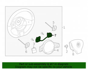 Кнопки управления на руле VW Beetle 12-19