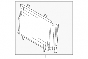Radiatorul condensatorului de aer condiționat Toyota Highlander 08-13 3.5