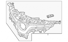 Решетка радиатора grill Toyota Camry v70 18-20 LE/XLE под камеру