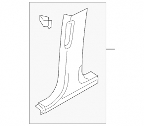 Decorație stâlp central dreapta jos Audi A4 B8 08-16 sedan, negru nou original