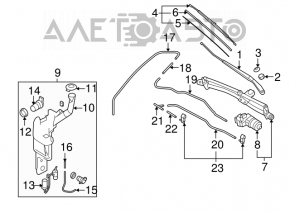 Поводок дворника левый Mazda3 03-08