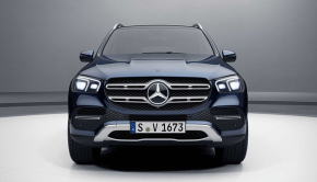 Эмблема решетки радиатора grill Mercedes GLC 20-22 под радар, с подсветкой