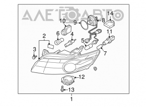 Фара передняя правая Infiniti FX35 FX45 03-06