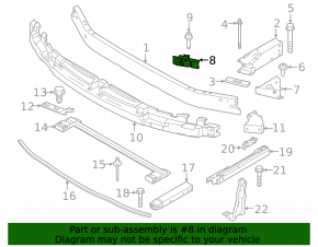 Кронштейн переднего бампера правый BMW X1 F48 20-22
